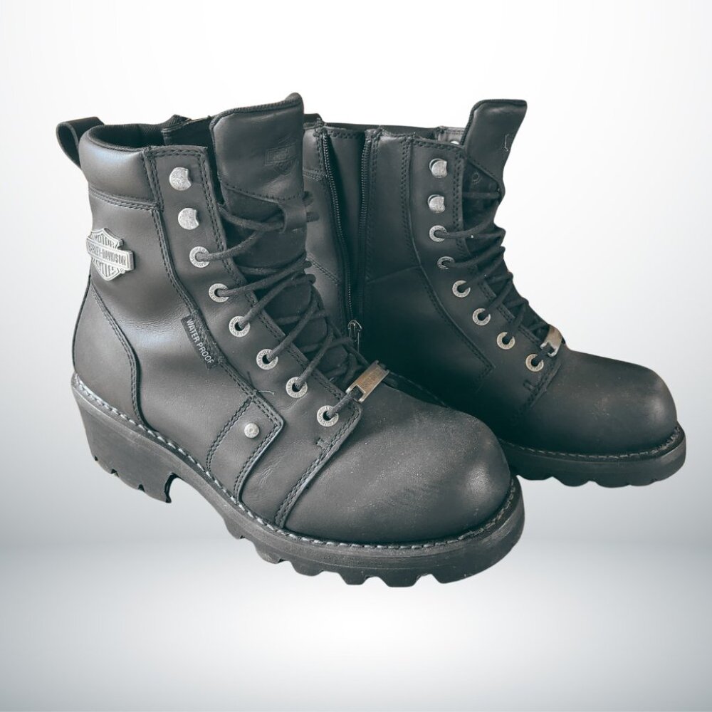Harley Davidson Landale Boots D96109 Black Size 10 M - Like New Condition
